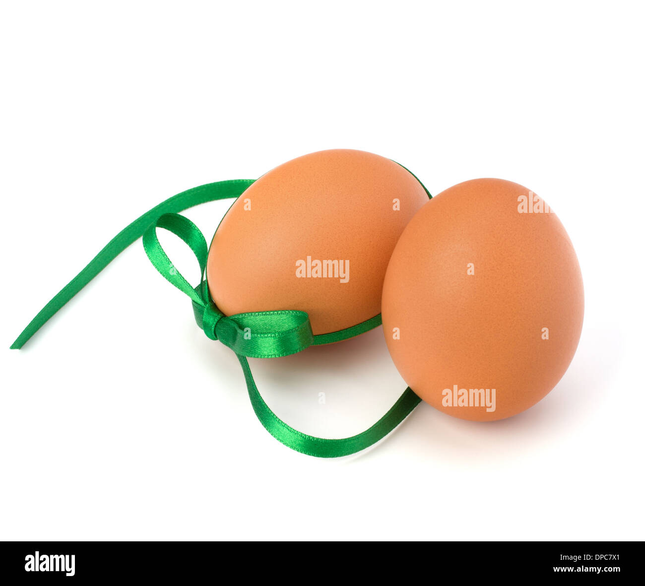 Easter eggs with festive bow isolated on white background Stock Photo ...