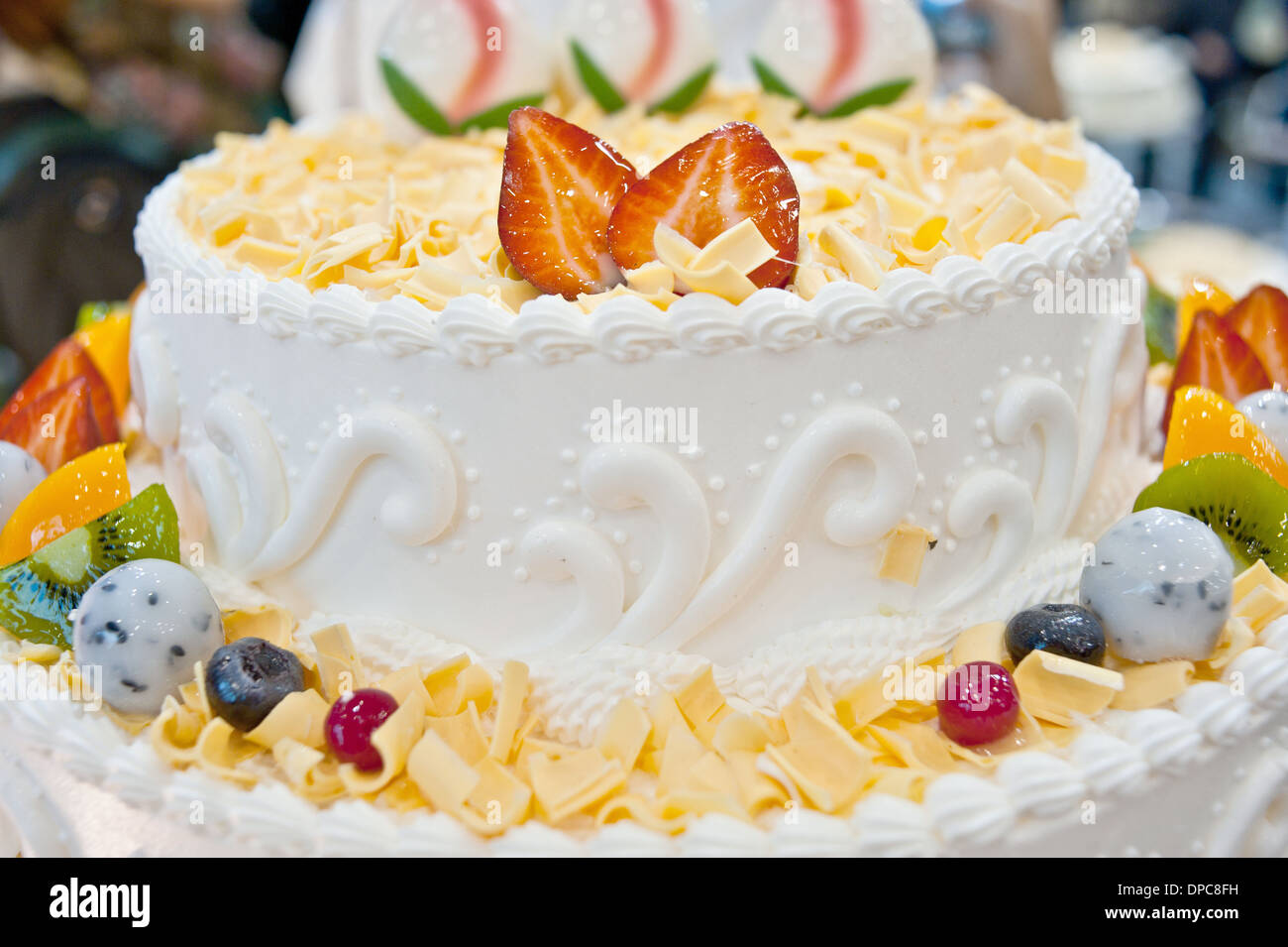 Birthday cakes, pastries design Stock Photo Alamy