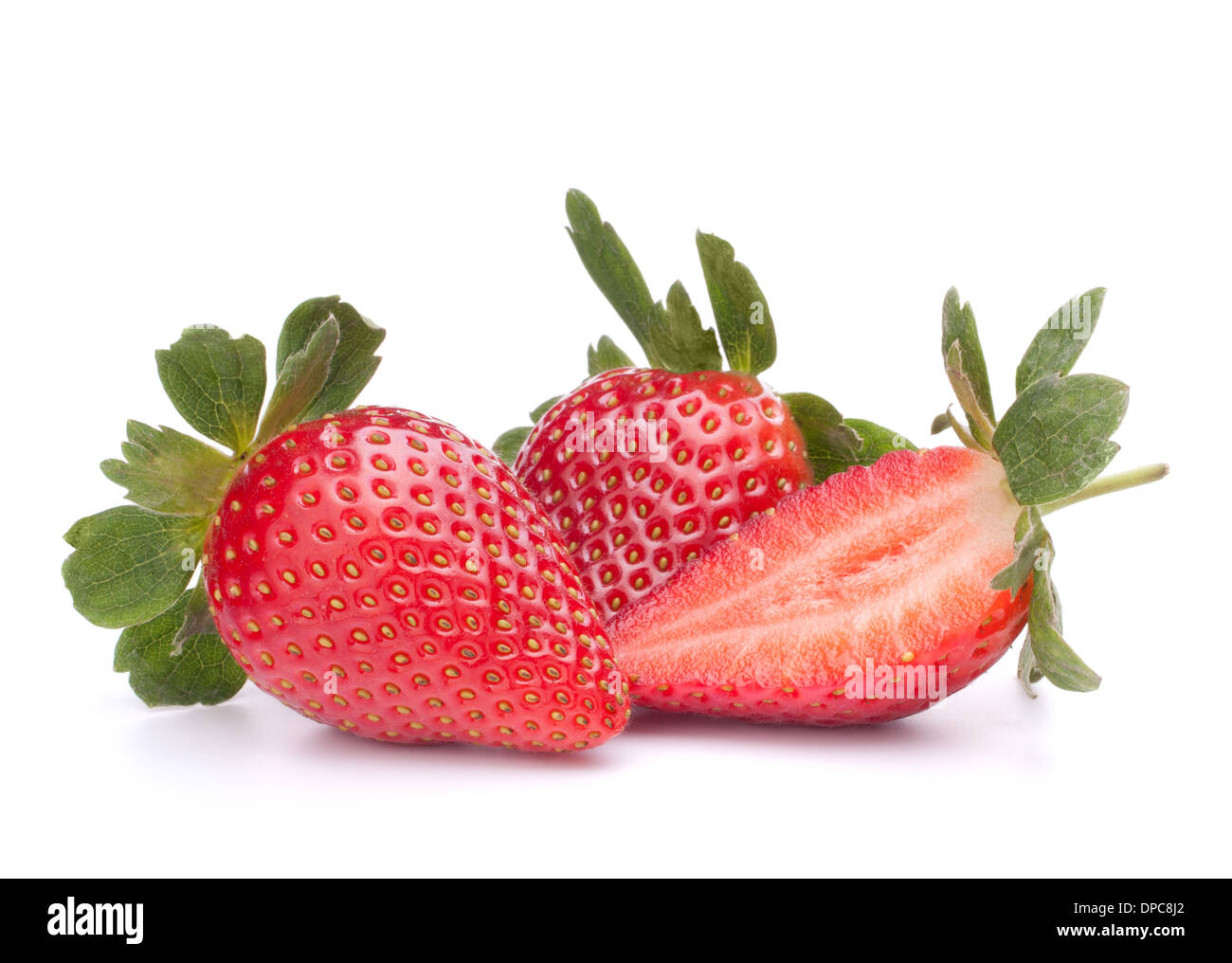 Strawberry isolated on white background cutout Stock Photo - Alamy