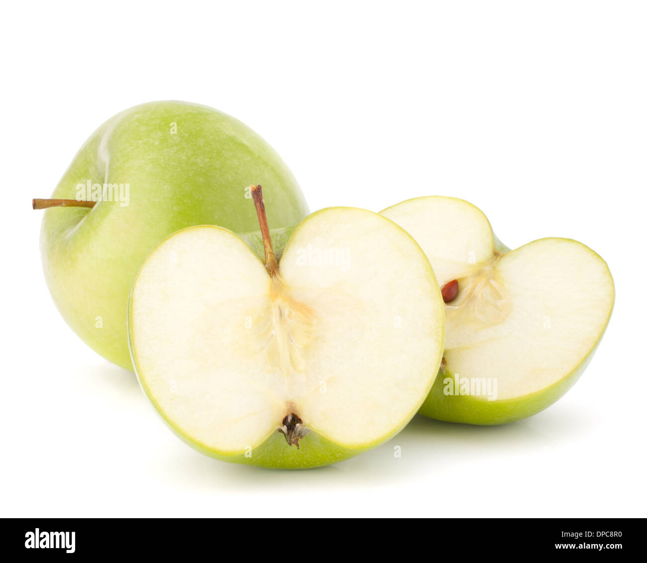 Green apple isolated on white background cutout Stock Photo - Alamy