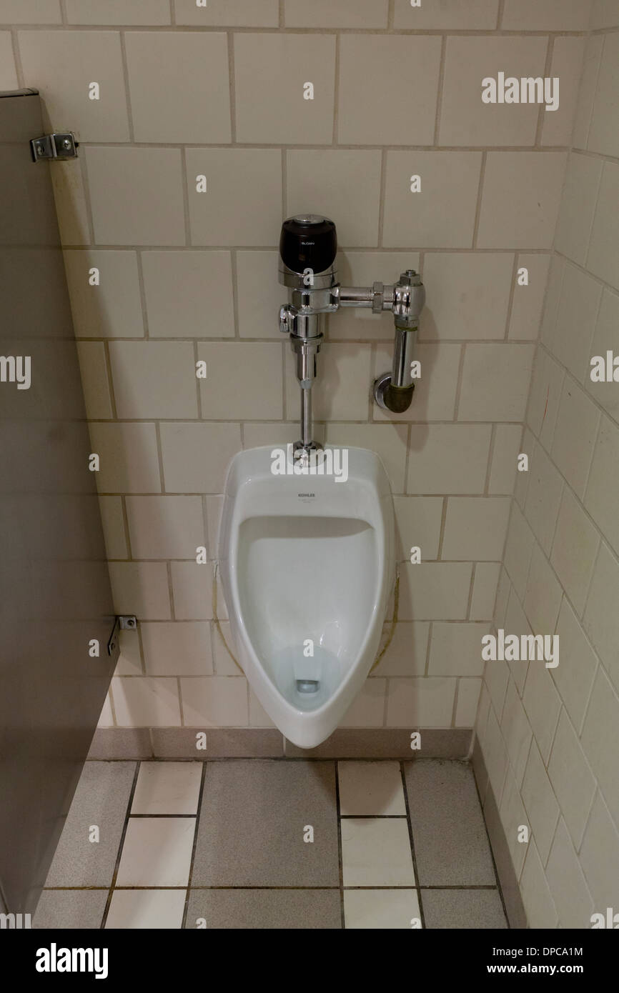 Automatic flush urinal - USA Stock Photo