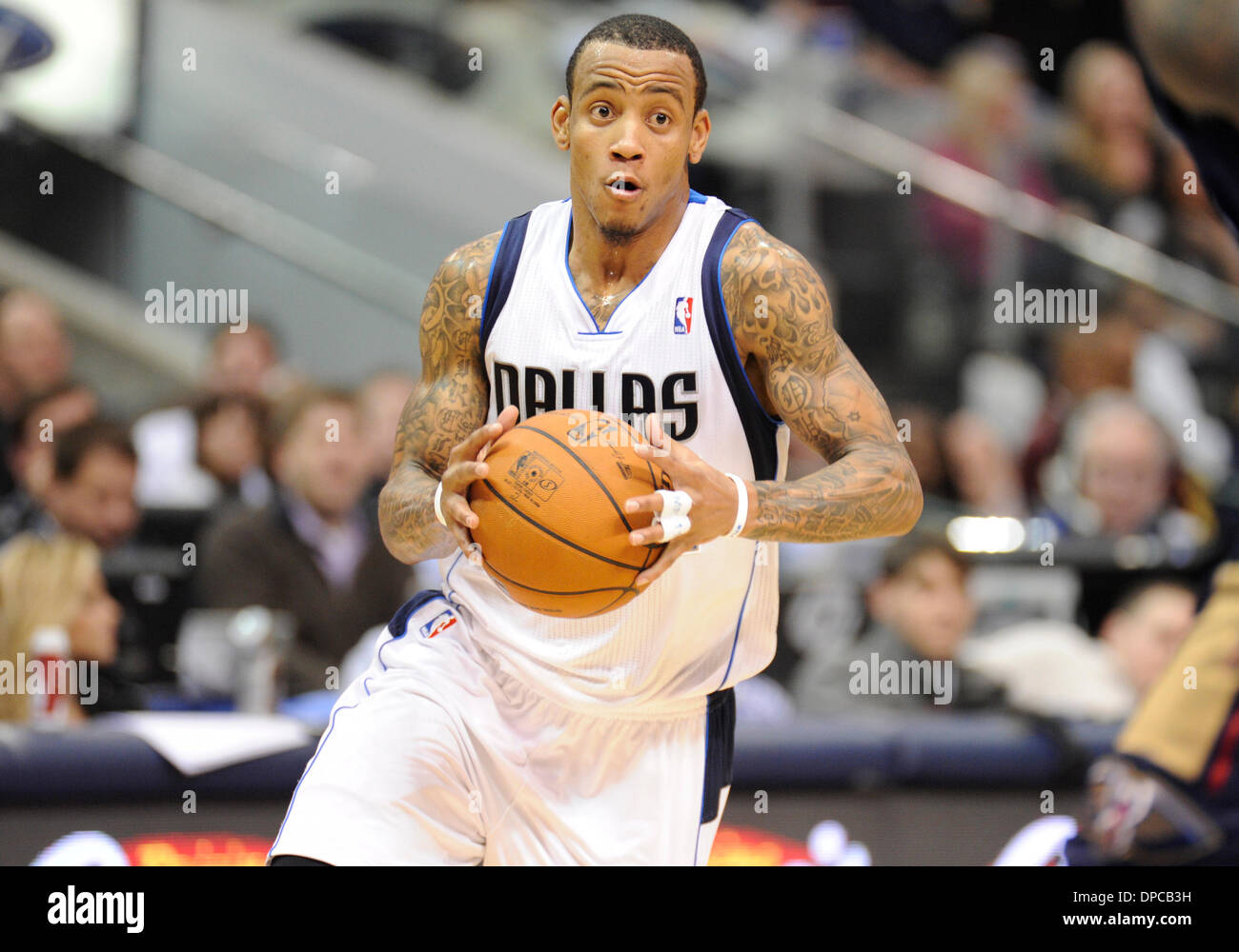 Jan 11, 2014: Dallas Mavericks shooting guard Monta Ellis #11 scored 26  points during an NBA game between the New Orleans Pelicans and the Dallas  Mavericks at the American Airlines Center in