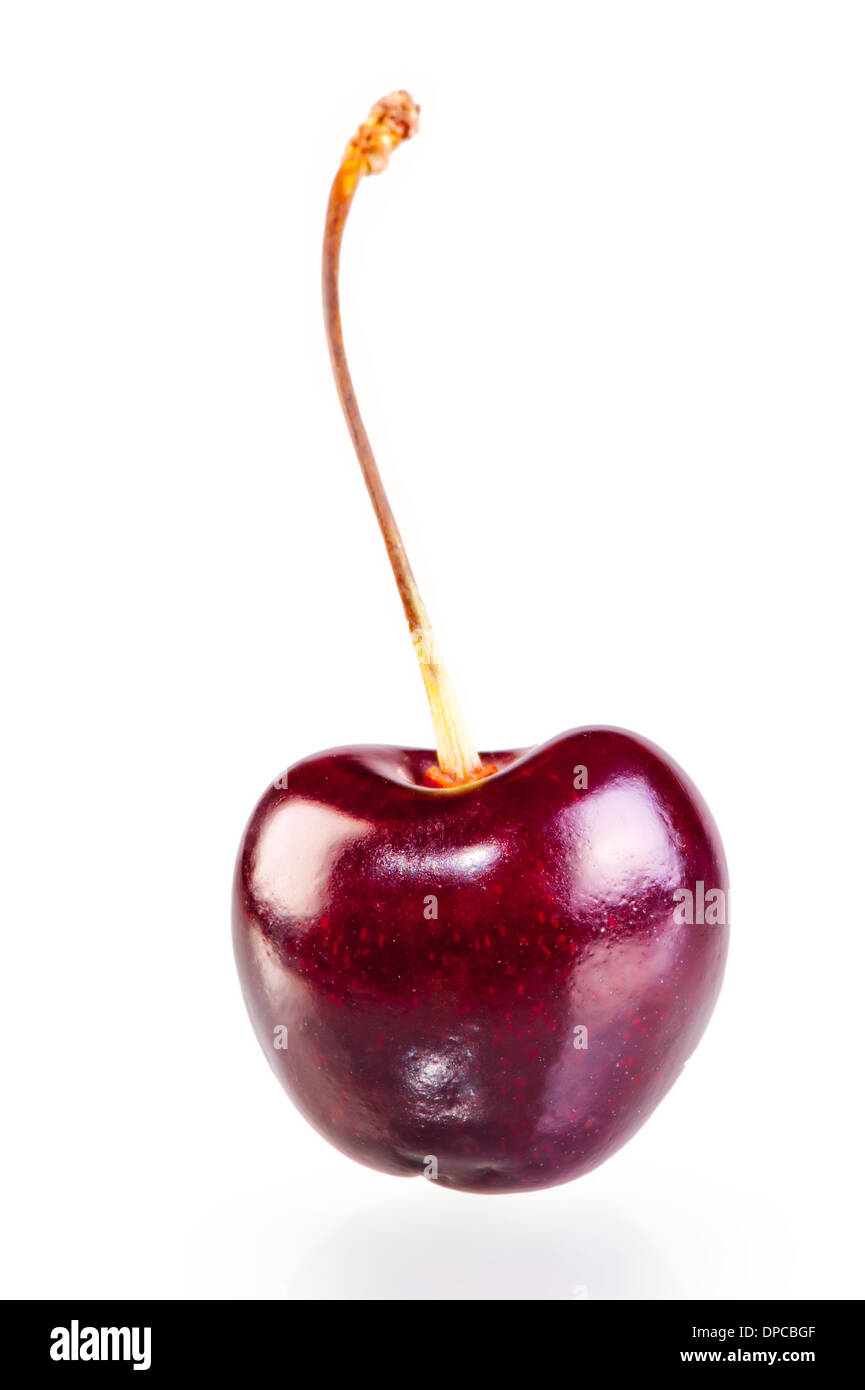 ripe cherry with an elegant wand Stock Photo