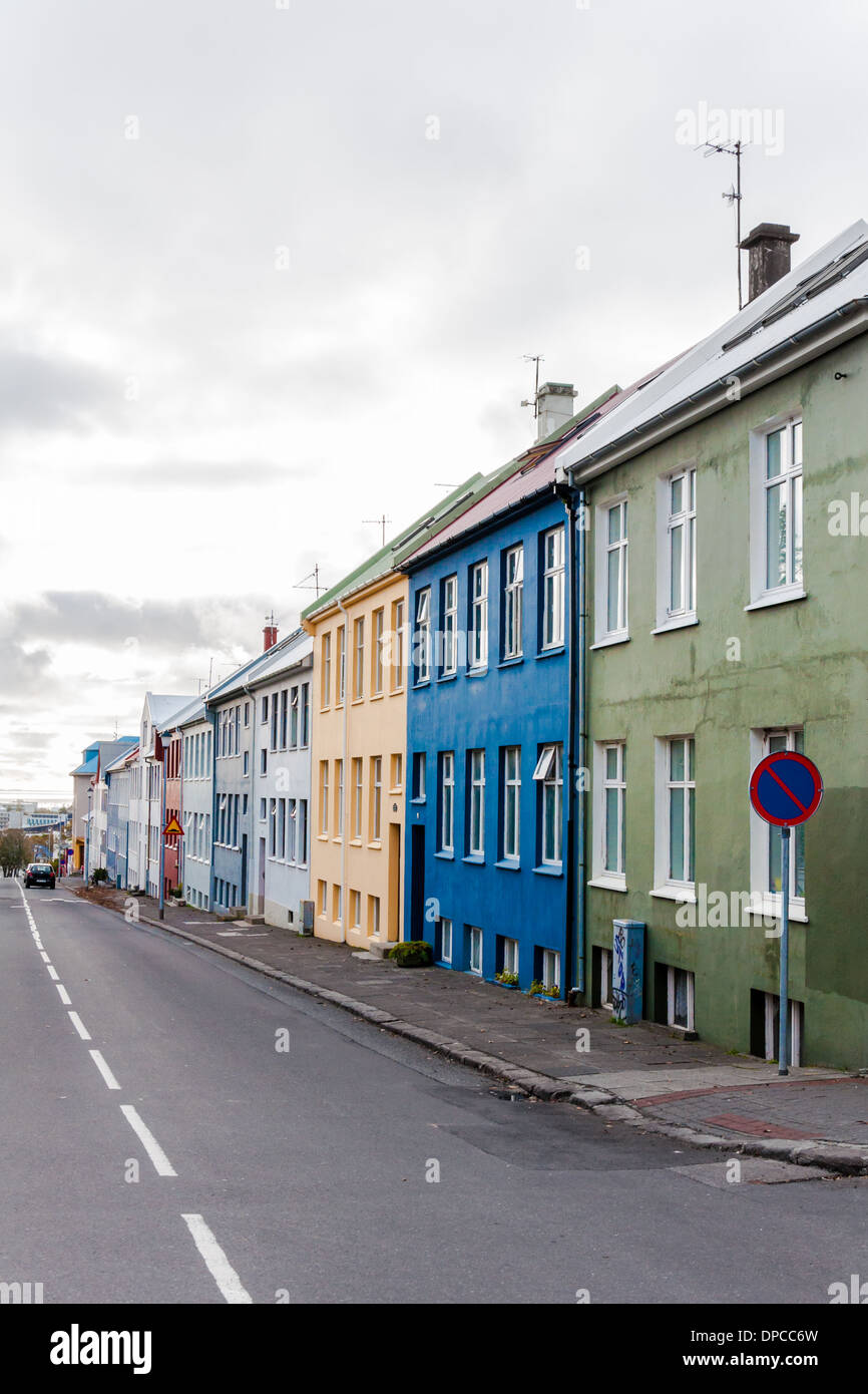 Colorful houses, Reykjavik, Iceland Stock Photo Alamy