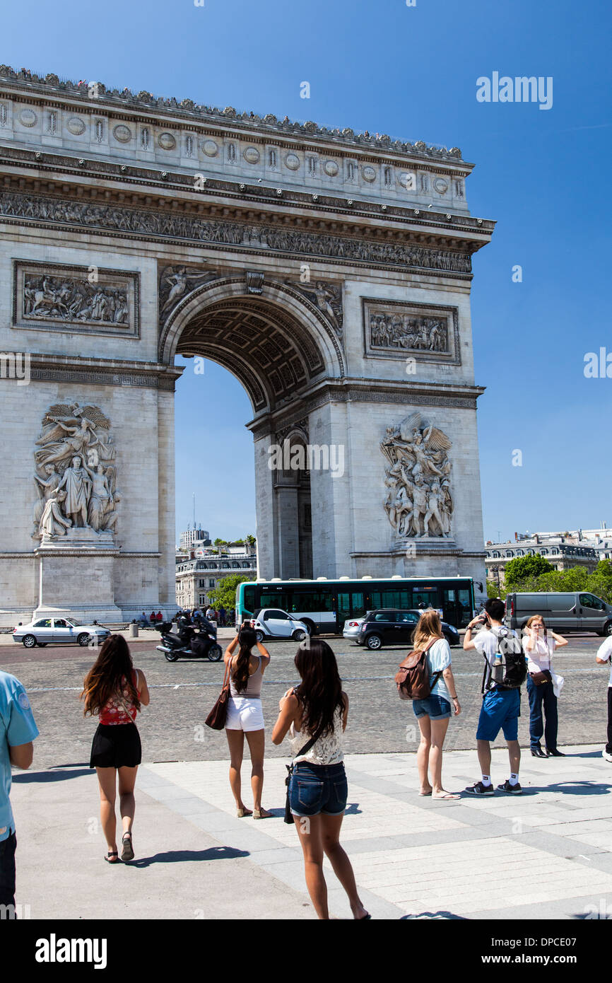 Arc de Triomphe de l'Étoile, Paris Stock Photo