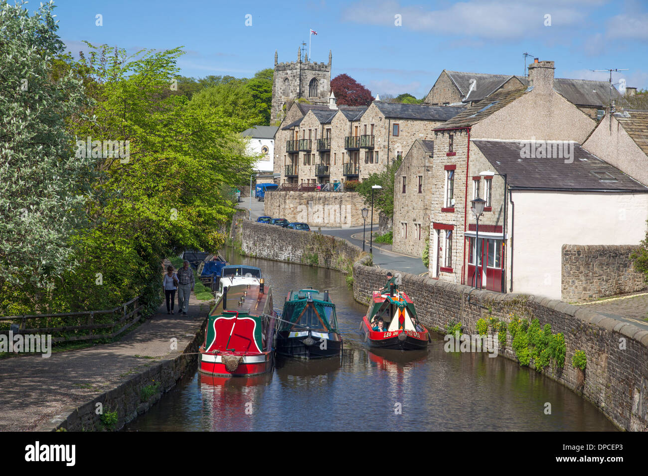 Leeds and Liverpool Canal, Skipton, North Yorkshire, UK Stock Photo