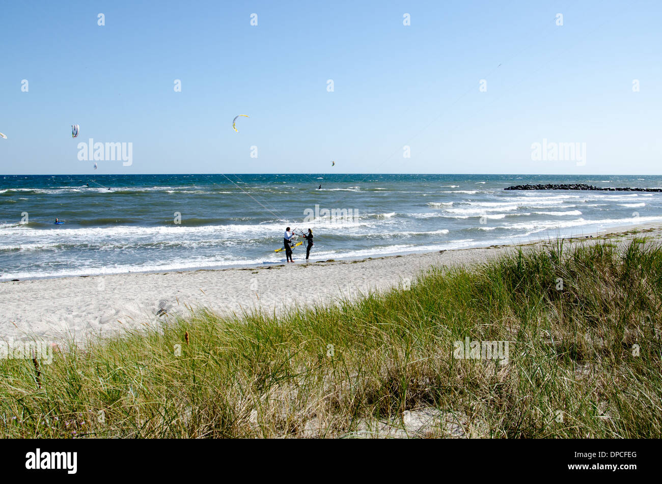 surf to on the Baltic Sea Stock Photo