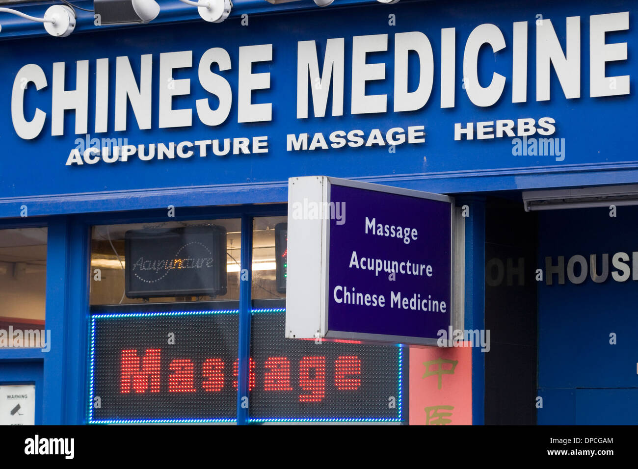 Chinese Medicine Saloon China Town London Stock Photo