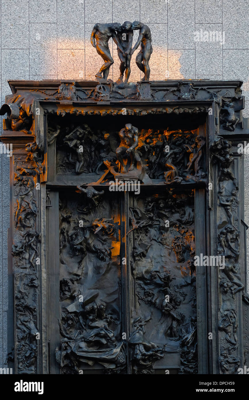 The Gates of Hell. Rodin's sculpture at The National Museum of Western Art Stock Photo Alamy