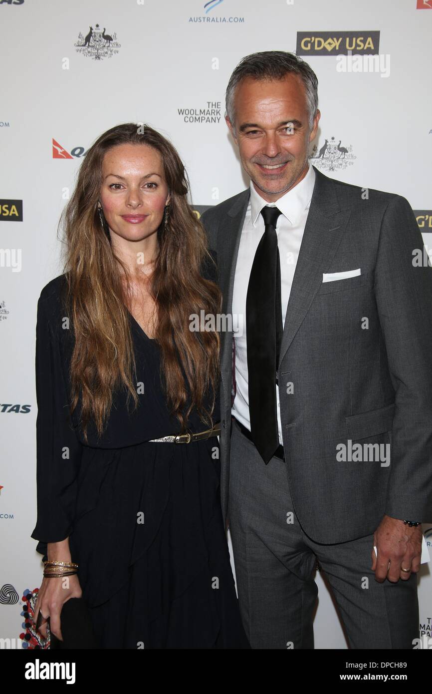 Australian actors Cameron Daddo (R) and Alison Brahe attend the 2014 ...