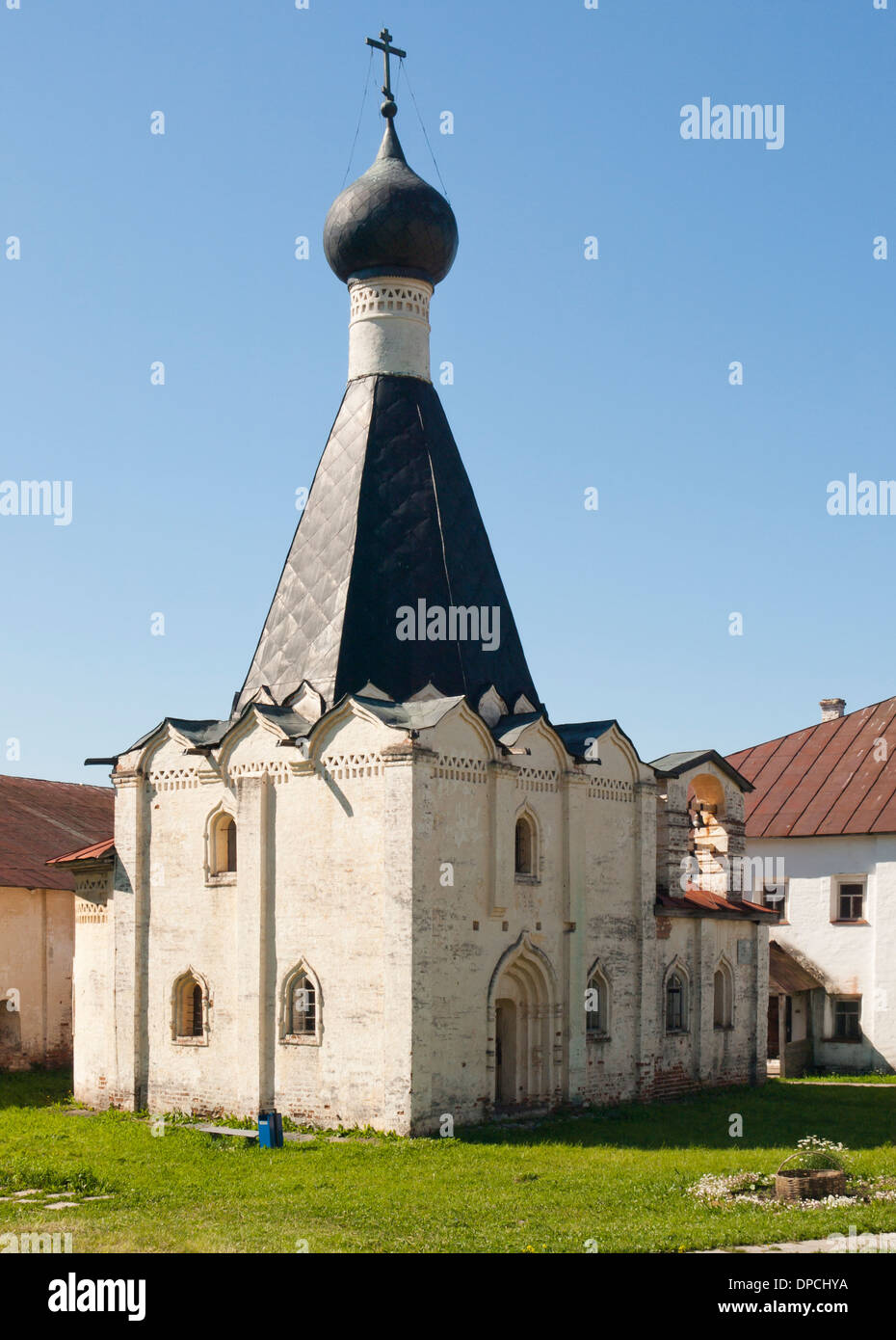 Kirillo-Belozersky Monastery near the village of Goritzy Russia founded by Saint Cyril, connected with the Cyrillic alphabet Stock Photo