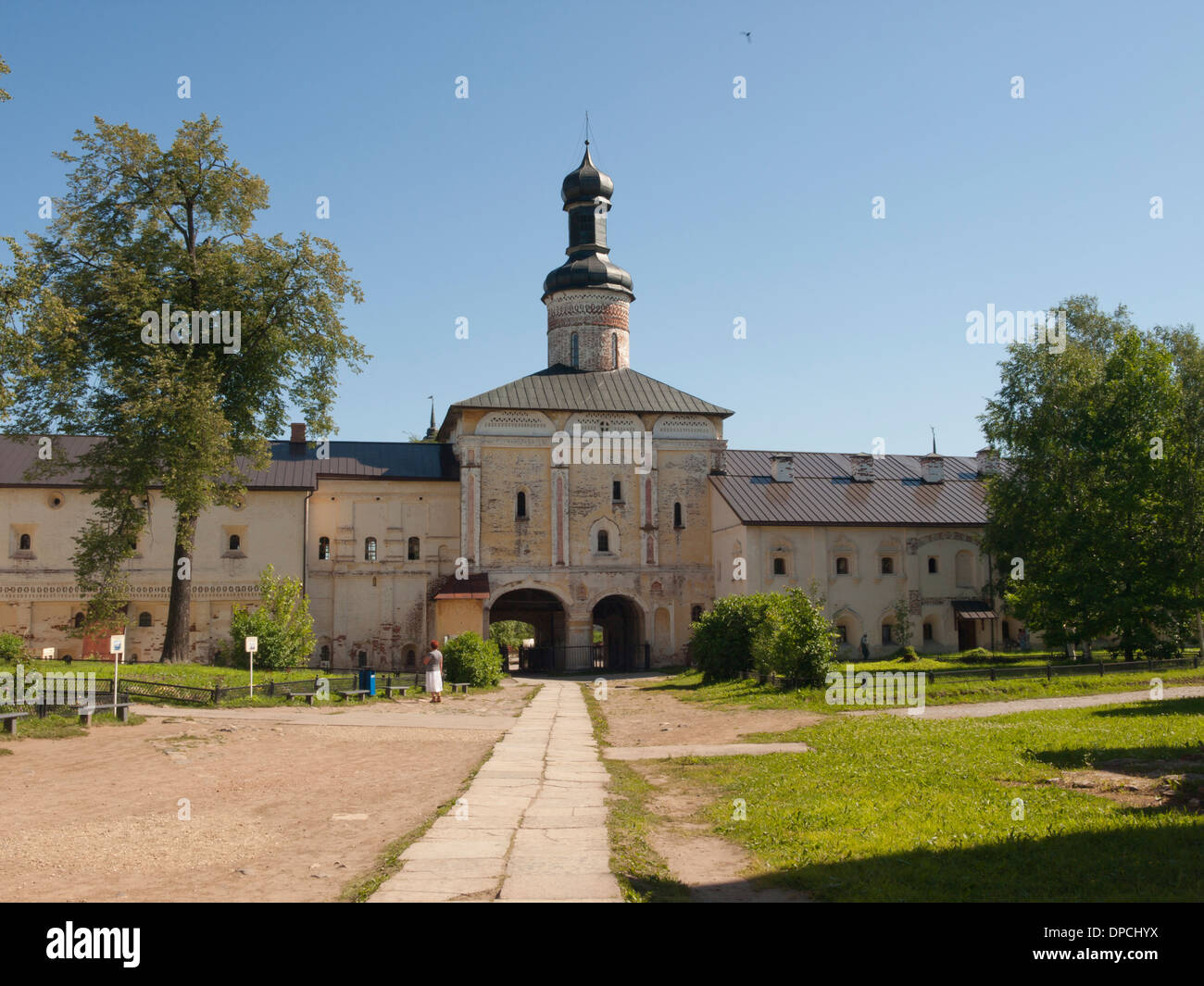 Kirillo-Belozersky Monastery near the village of Goritzy Russia founded by Saint Cyril, connected with the Cyrillic alphabet Stock Photo