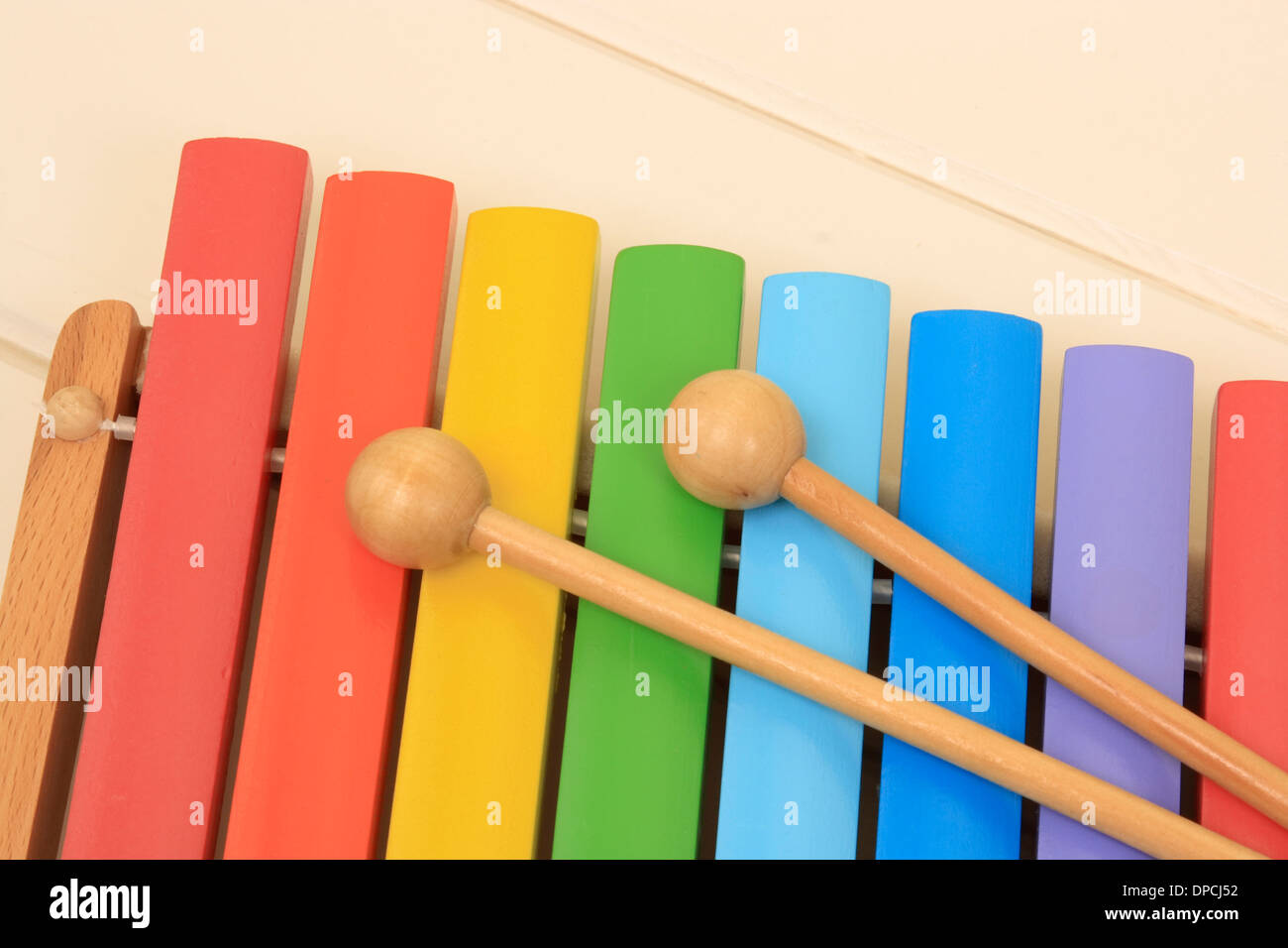 Xylophone made from wood Stock Photo Alamy
