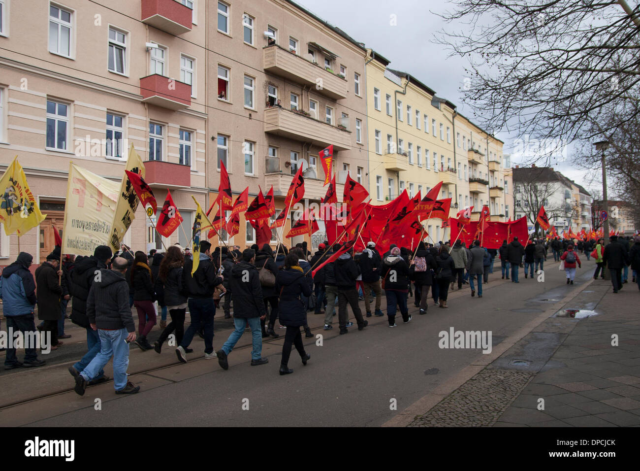 Red Flag of German Leftist Party, Die Linke, Flies Over Heads of  Demonstrators Editorial Photography - Image of leftist, heads: 221695267
