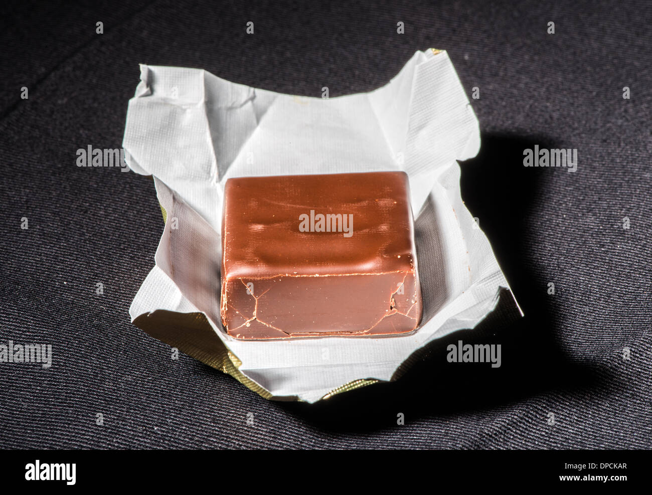 Chocolate and its packaging Stock Photo