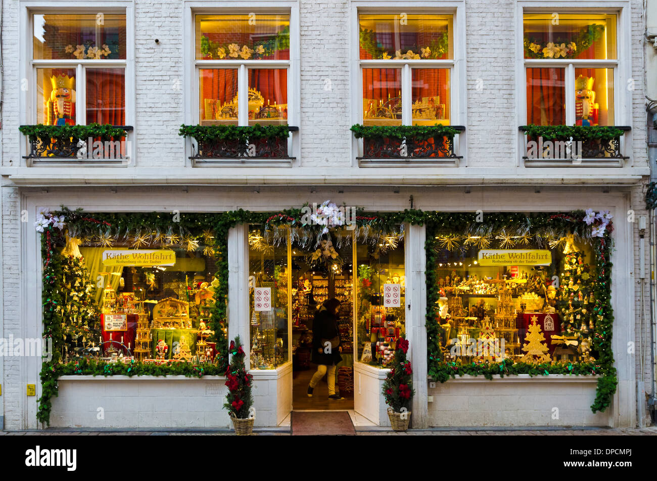 Belgium Brugge Christmas shop window display Stock Photo  Alamy