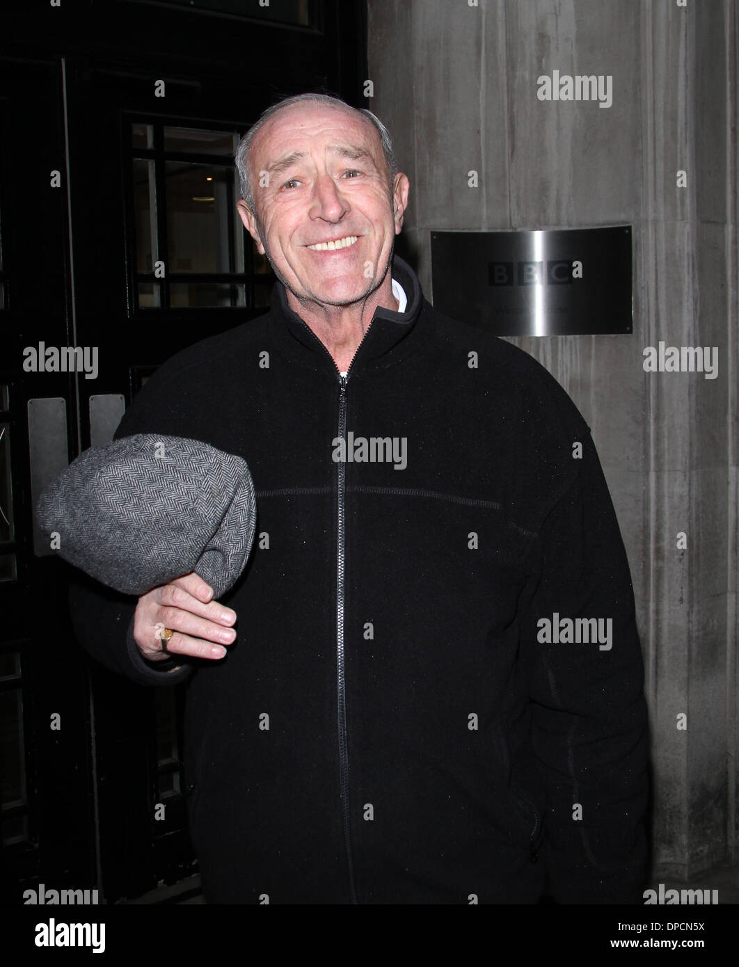 London, UK, 12th January 2014. Len Goodman seen outside the BBC in London Stock Photo