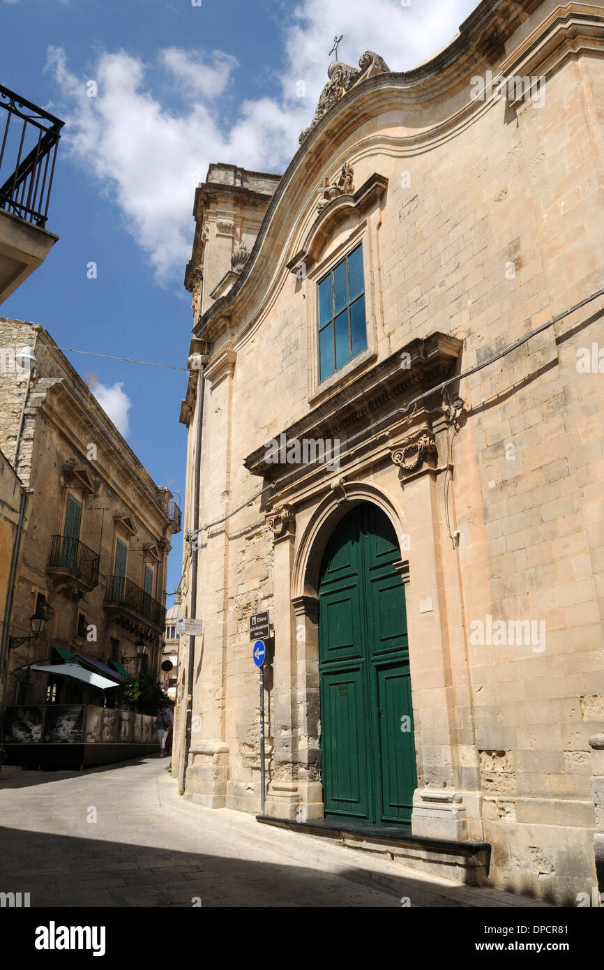 view on the church of the Maddalena in Ragusa Ibla Sicily Stock Photo