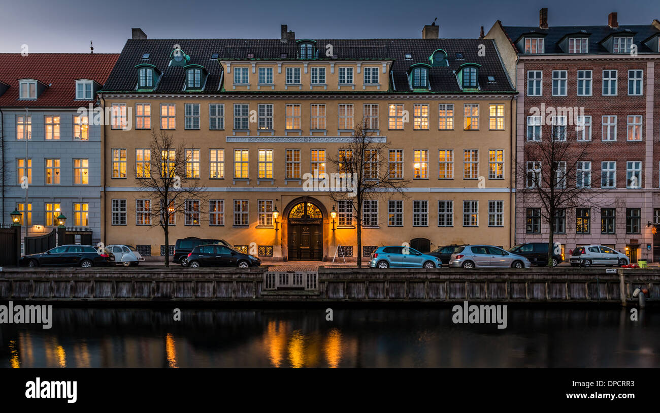 Christianshavn canal, Copenhagen. Denmark Stock Photo