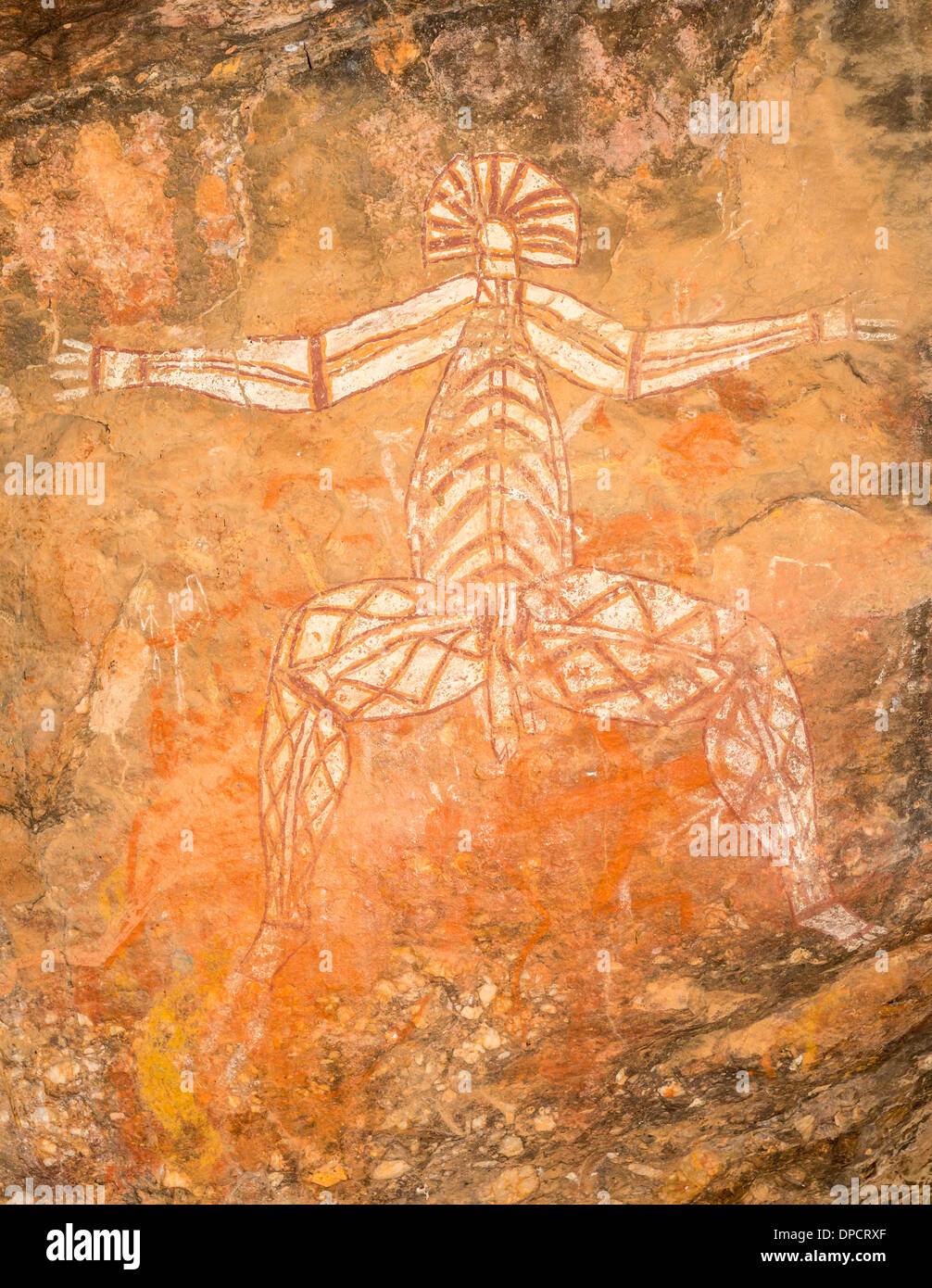 Nabulwinjbulwinj, rock painting, Australian Aboriginal art, Nourlangie Rock, Kakadu National Park, Northern Territory, Australia Stock Photo