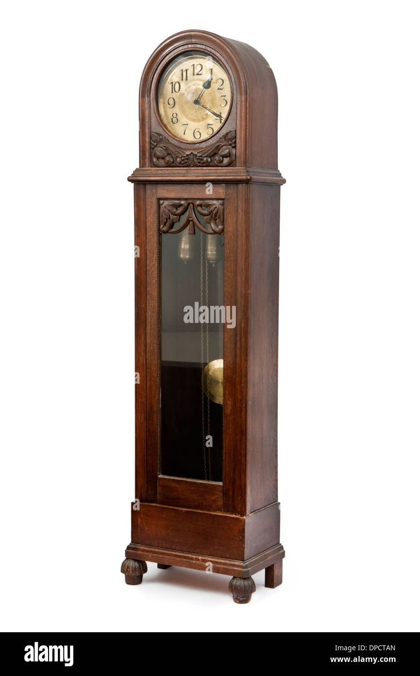 Antique German longcase / Grandfather clock Stock Photo