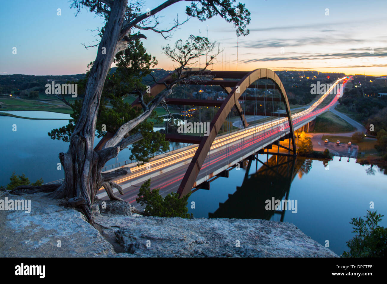 Pennybacker Bridge Austin Texas Stock Photo Alamy