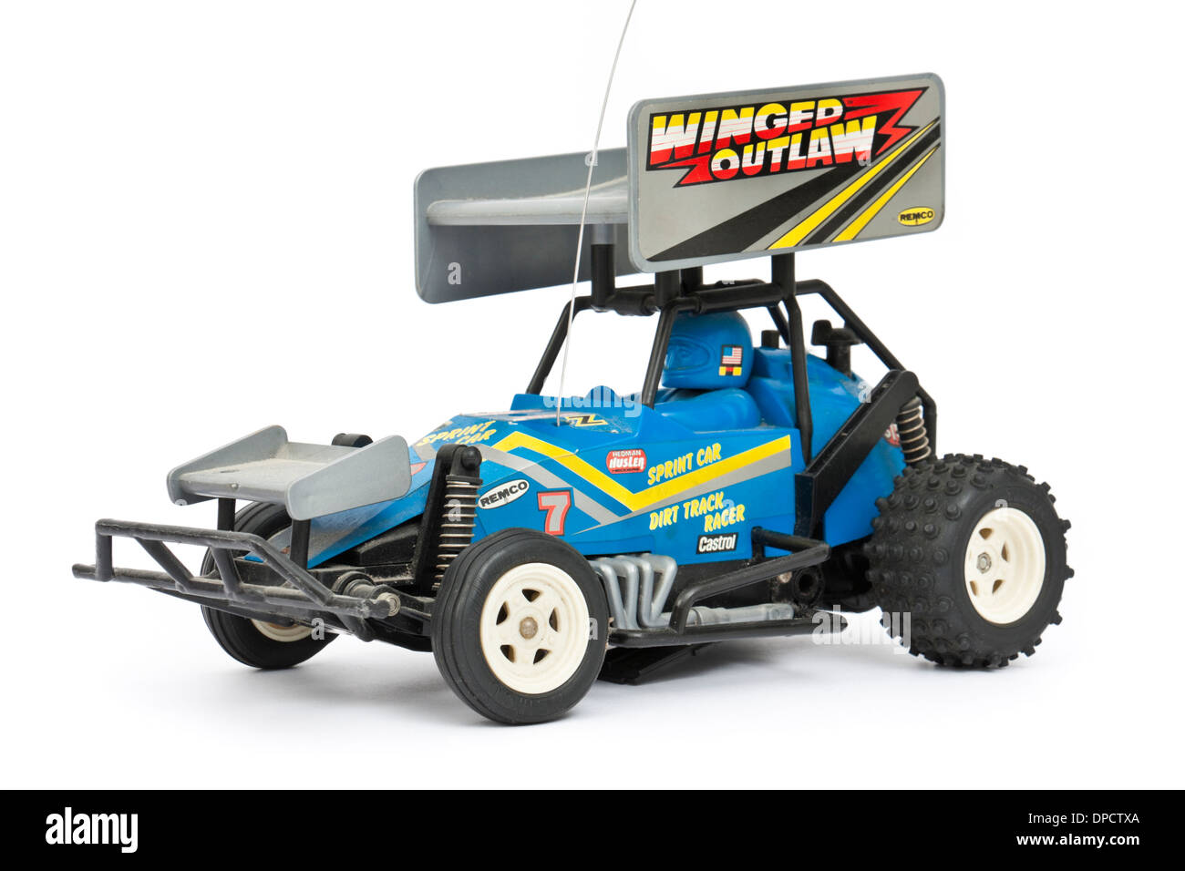 Vintage 1980's Winged Outlaw radio-controlled sprint car by Remco (Azrak-Hamway International Inc) Stock Photo