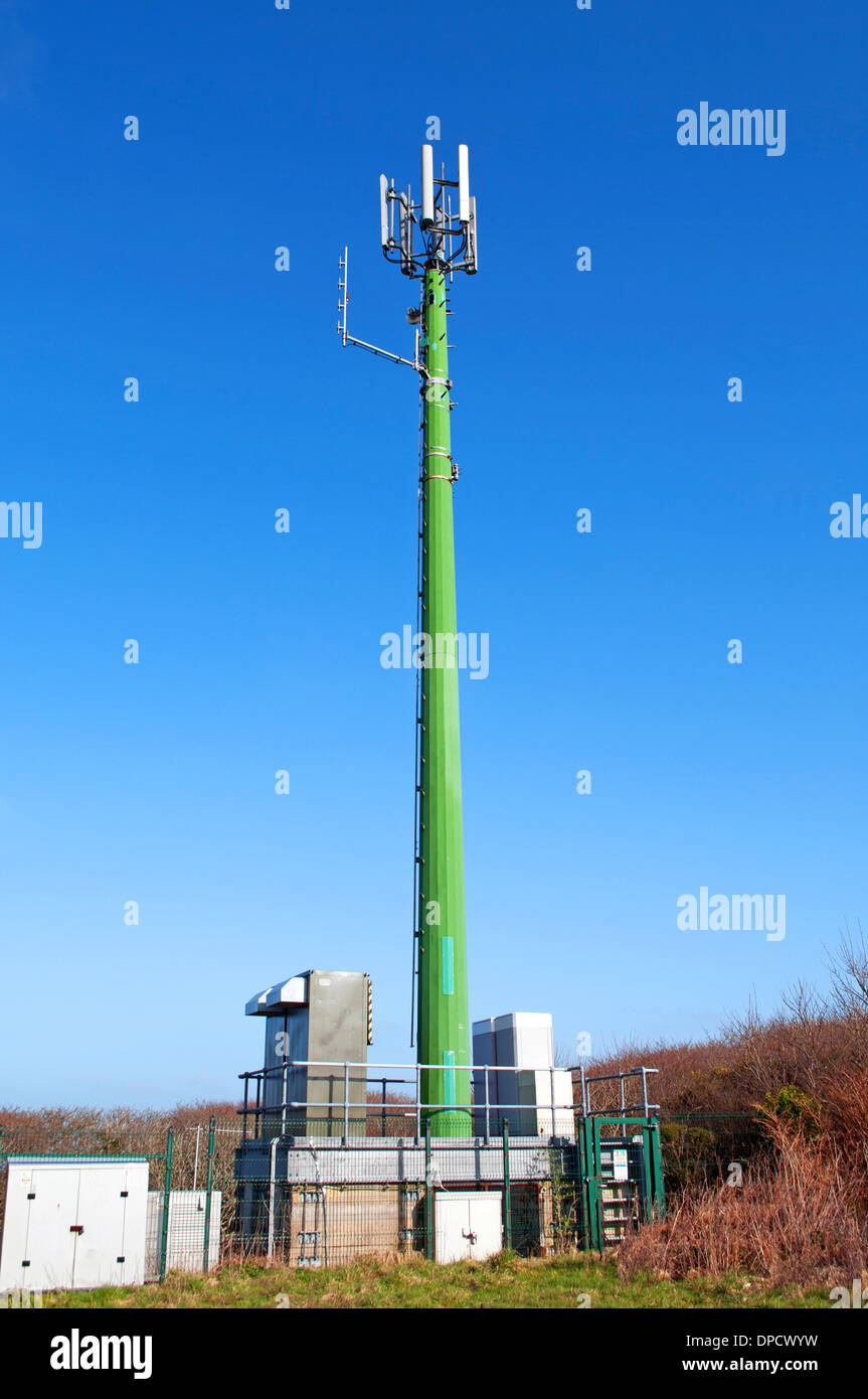 a mobile phone  transmitter mast Stock Photo