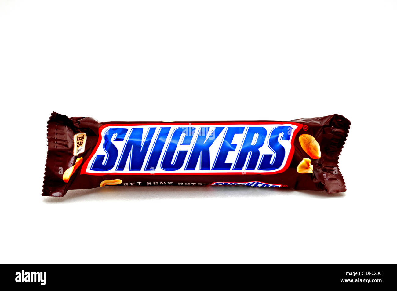 a snickers chocolate bar Stock Photo