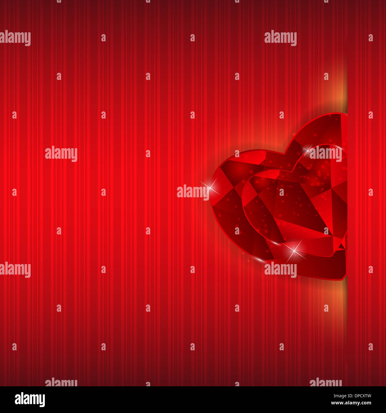Happy Valentines Day Card with Heart. Vector Illustration Stock Photo ...