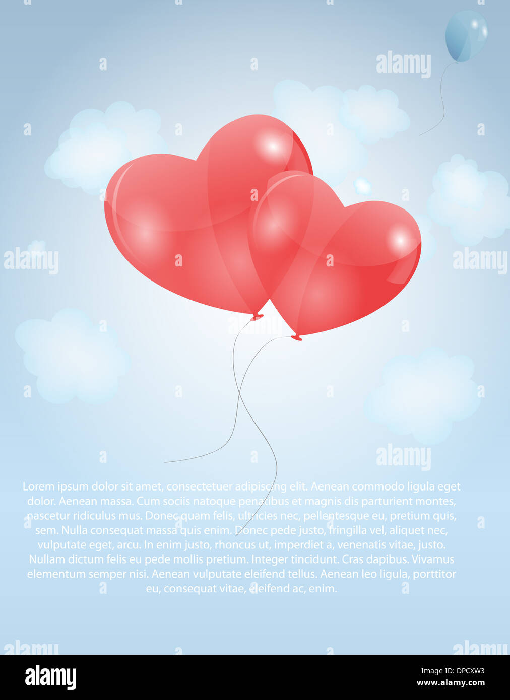 Happy Valentines Day Card with Heart. Vector Illustration Stock Photo ...