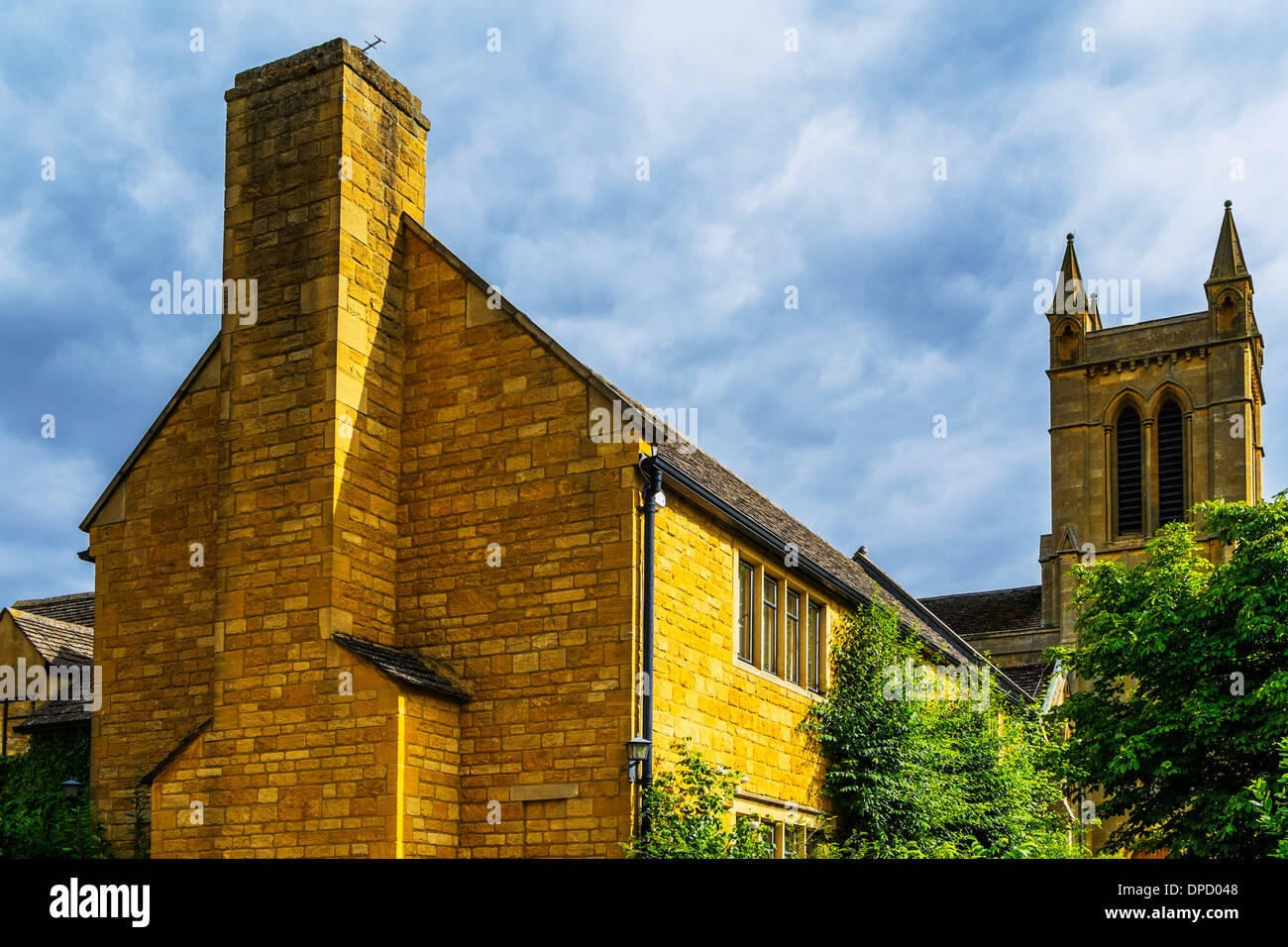 high street broadway village cotswolds worcestershire uk Stock Photo