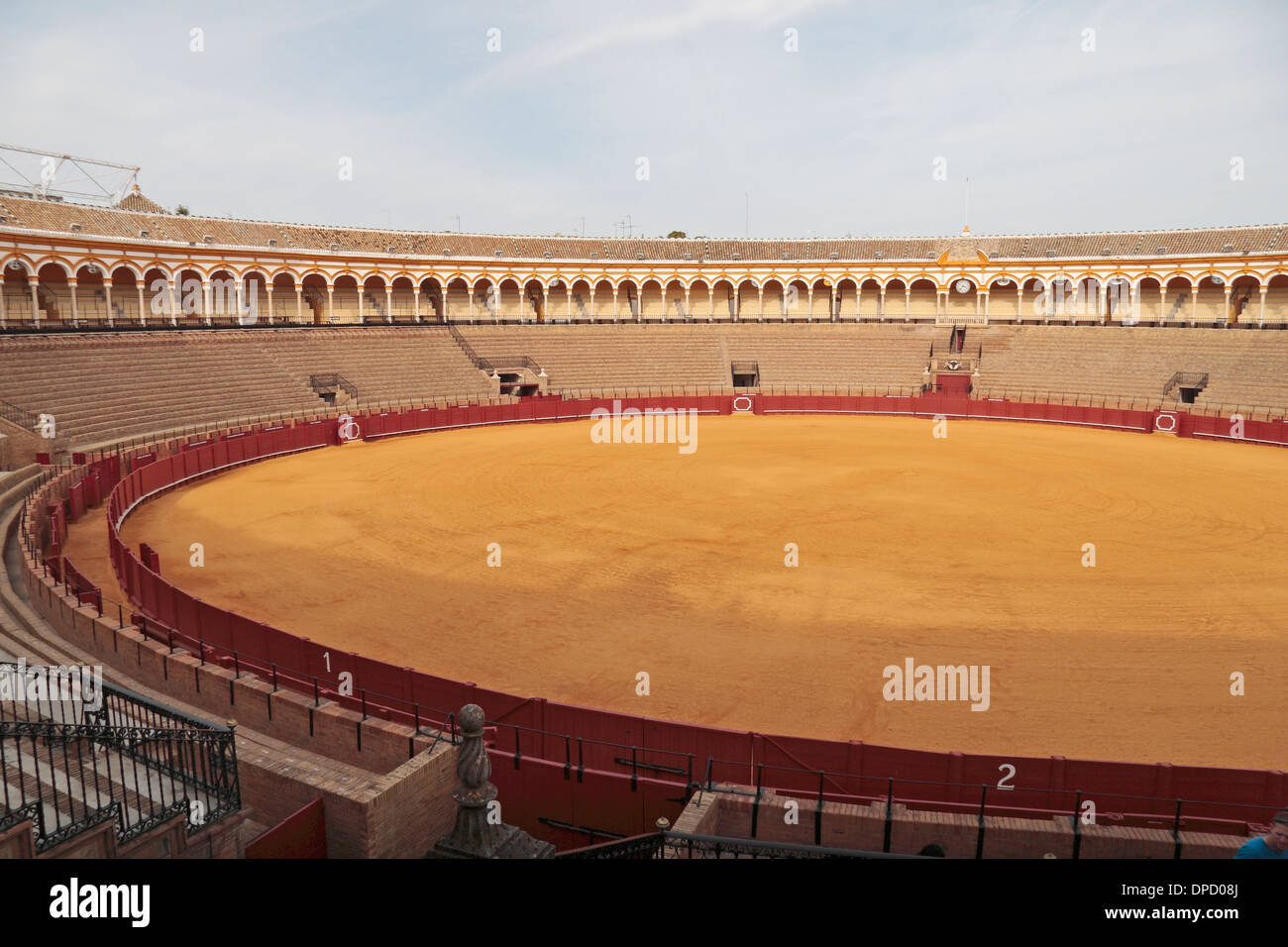 The Plaza de Toros de la Real Maestranza de Caballería de Sevilla (bull ring), in Seville, Andalusia, Spain. Stock Photo