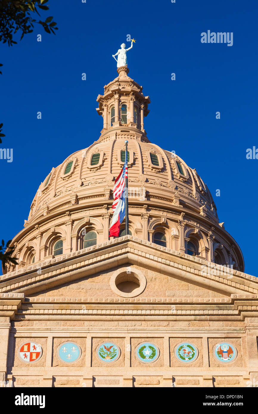 The Texas State Capitol, located in downtown Austin, Texas Stock Photo