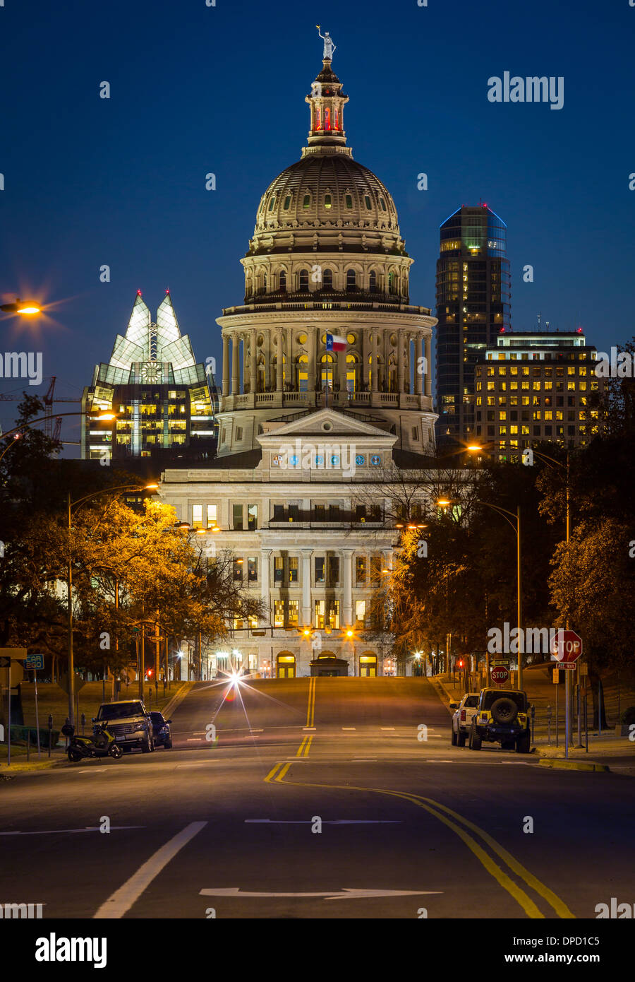 The Texas State Capitol, located in downtown Austin, Texas Stock Photo