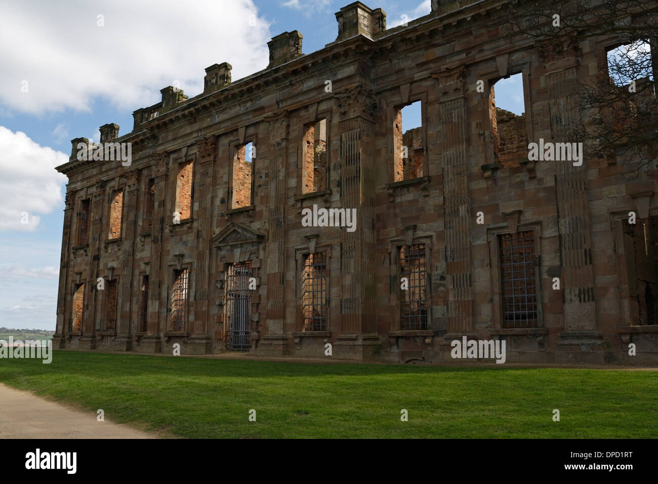 The ruins of Sutton Scarsdale House near Chesterfield in England UK