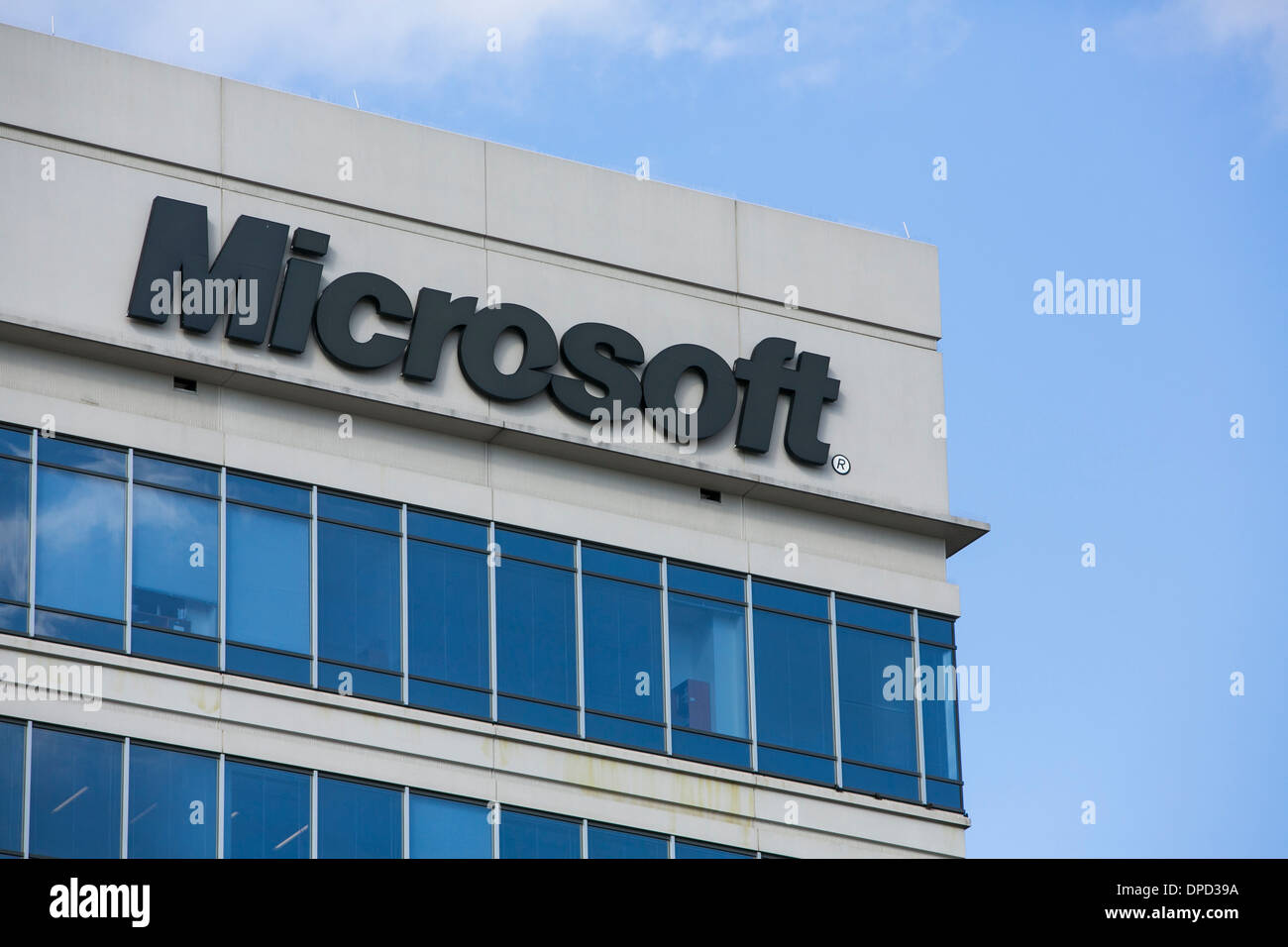 An office building occupied by Microsoft.  Stock Photo