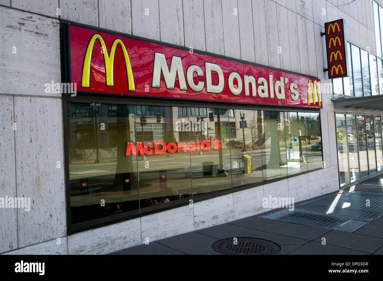 A McDonald's fast food restaurant in Washington, DC.  Stock Photo
