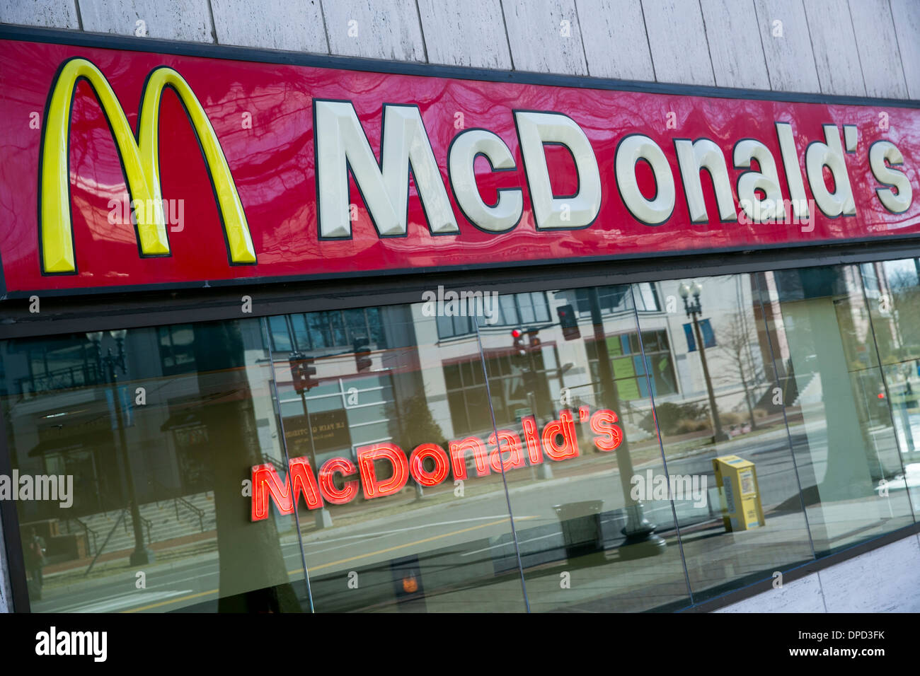 A McDonald's fast food restaurant in Washington, DC.  Stock Photo