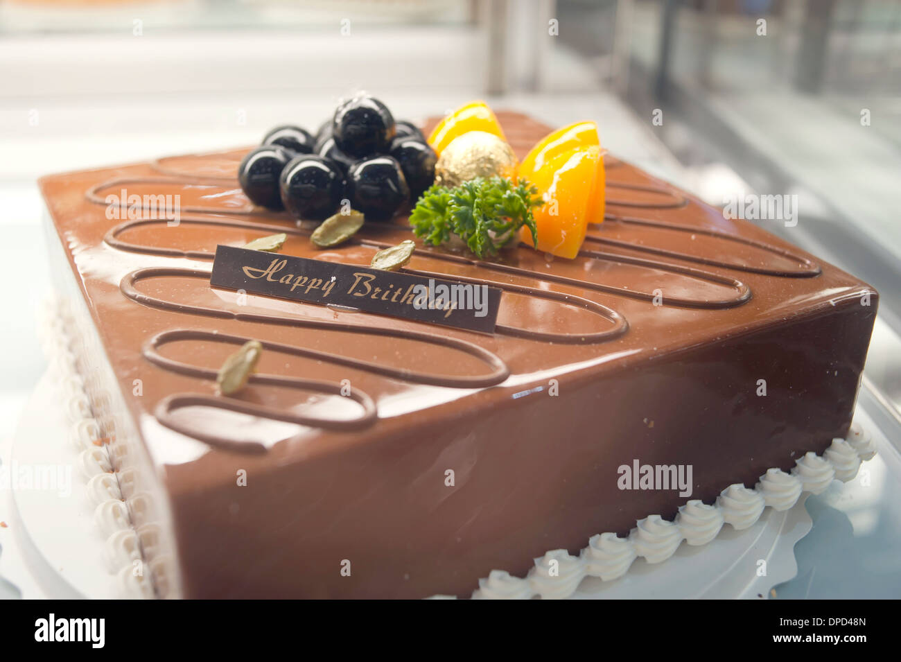 Birthday cakes, pastries design Stock Photo Alamy