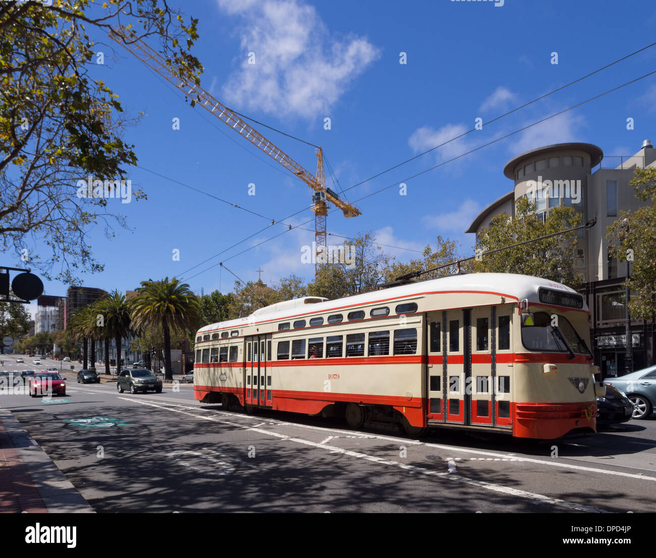 San Francisco Cable Car on Mission Street Stock Photo