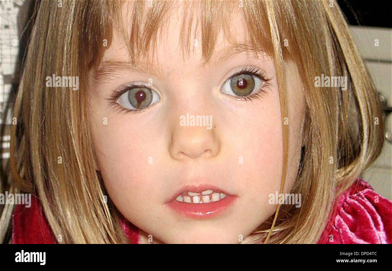 Handout Photo of Madeleine McCann who has been missing since May 3 2007. Picture shows Madeleine's distinctive right eye. Stock Photo