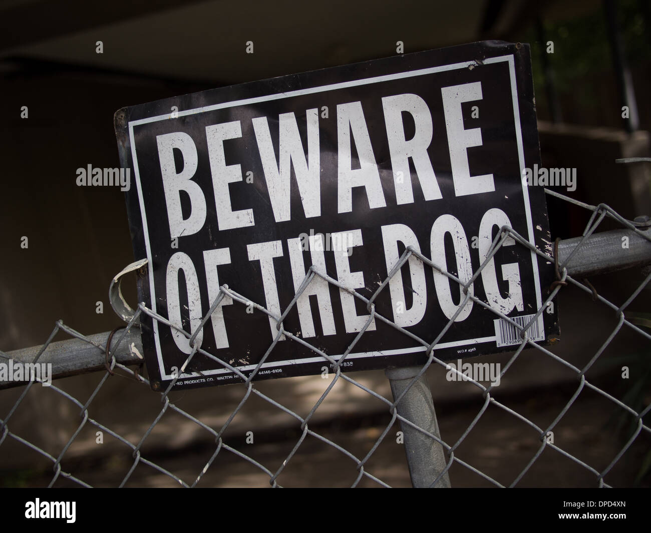 Beware the Dog Stock Photo