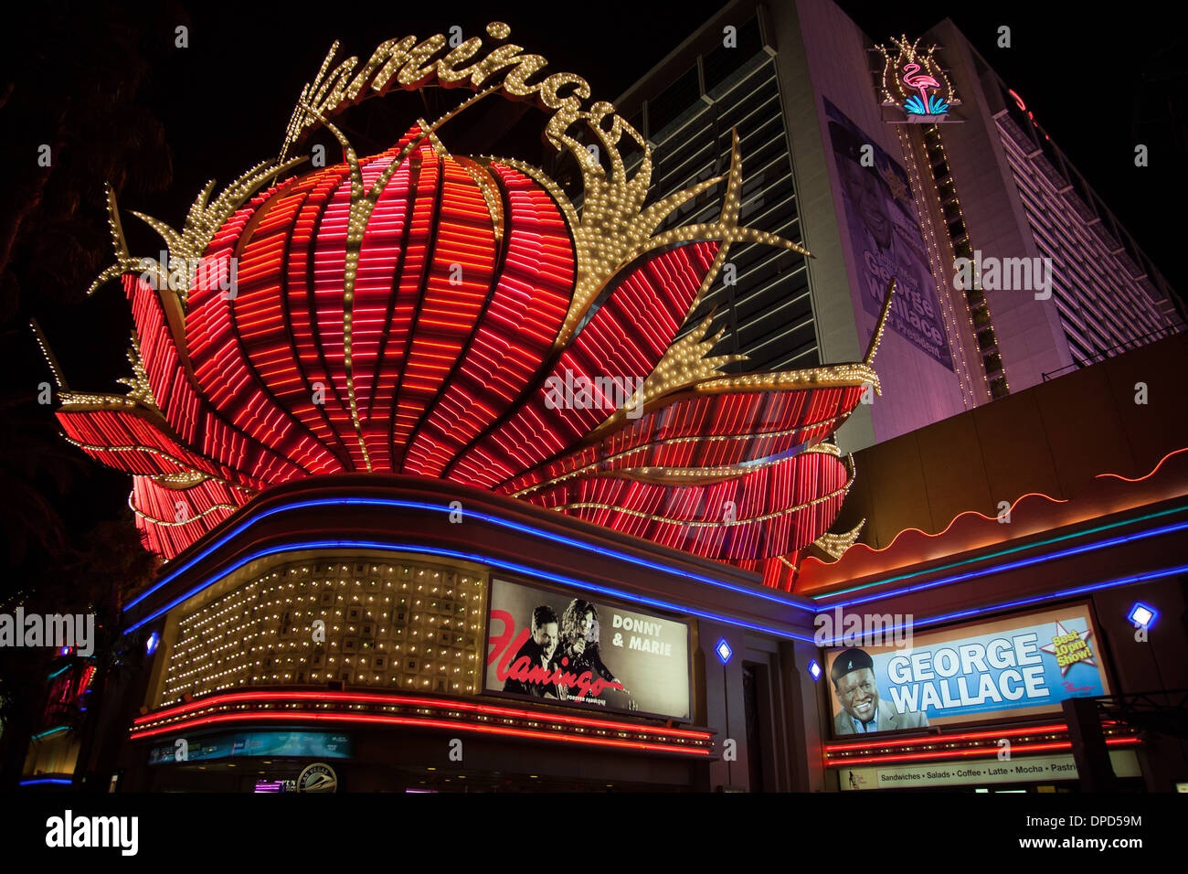 Flamingo Hotel neon sign in Las Vegas Stock Photo - Alamy