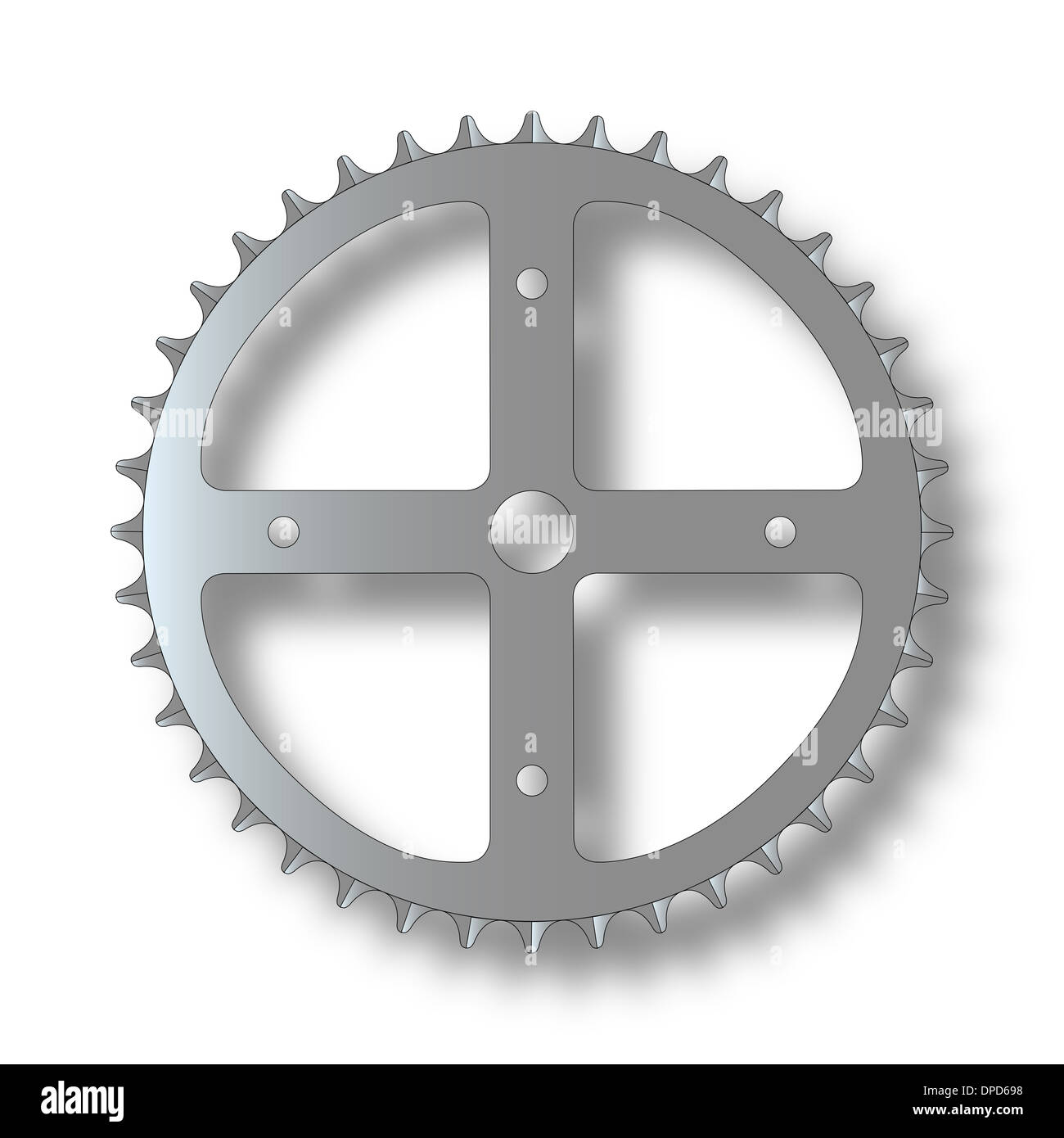 The front gearing cog of a bicycle Stock Photo Alamy