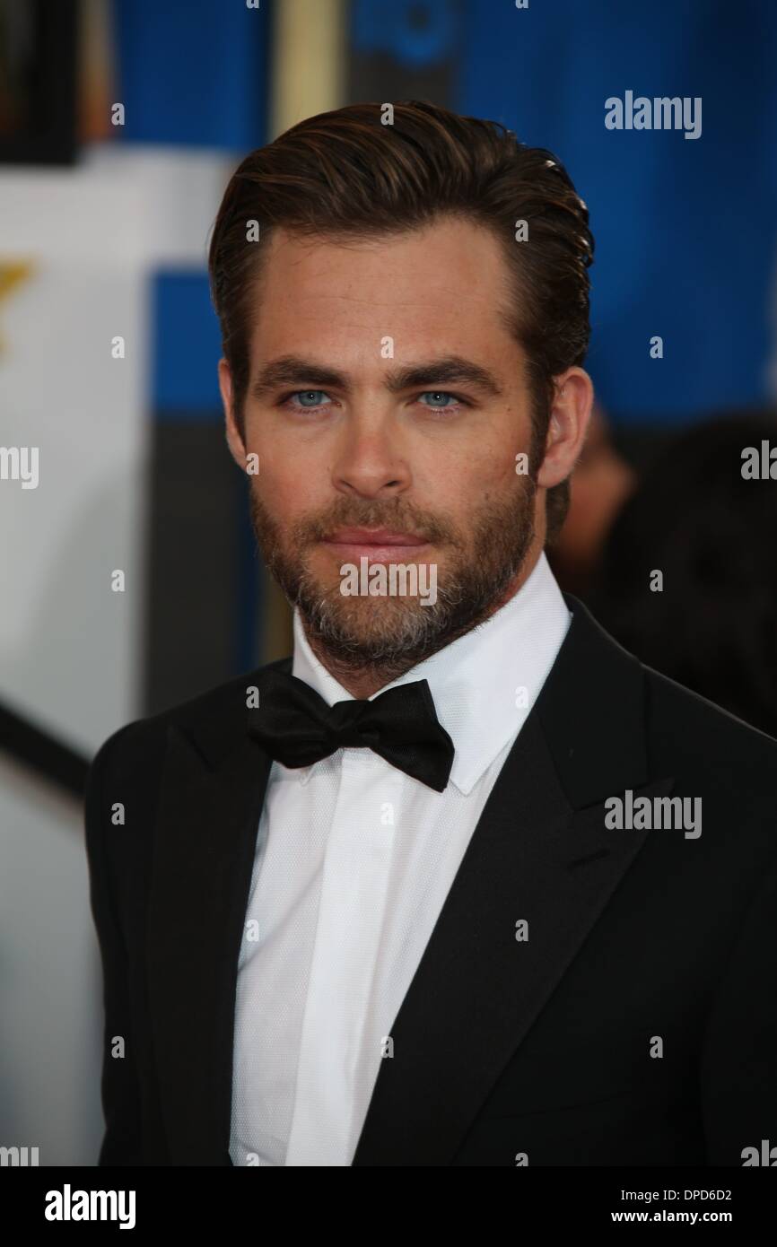 Los Angeles, USA. 12th January 2014. Chris Pine attends the 71st Annual Golden  Globe Awards aka Golden Globes at Hotel Beverly Hilton in Los Angeles, USA,  on 12 January 2014. Photo: Hubert