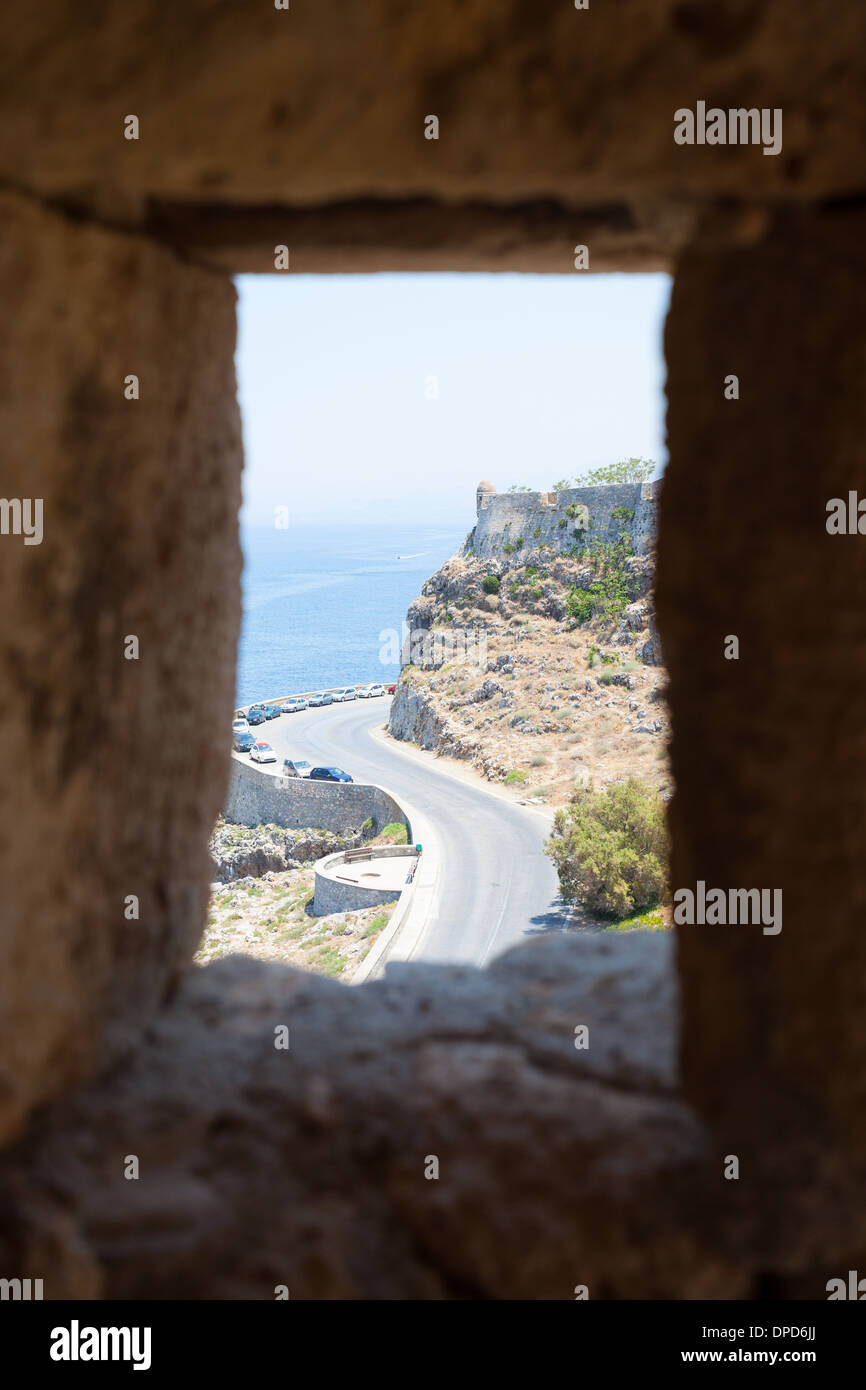 View from the battlement of the Venetian fortress of Rethymno, Crete Island, Greece Stock Photo