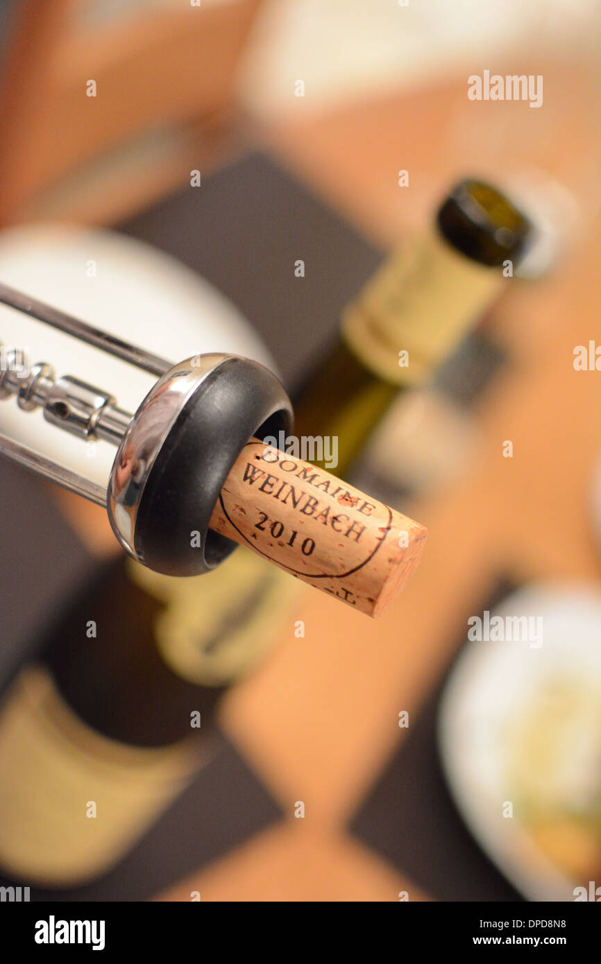 cork, cork screw, wine, Stock Photo