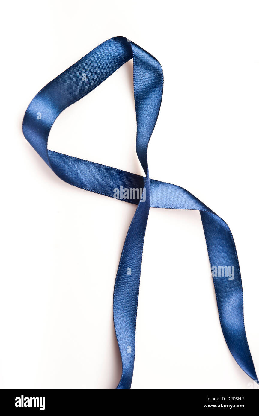 blue silk ribbon Stock Photo