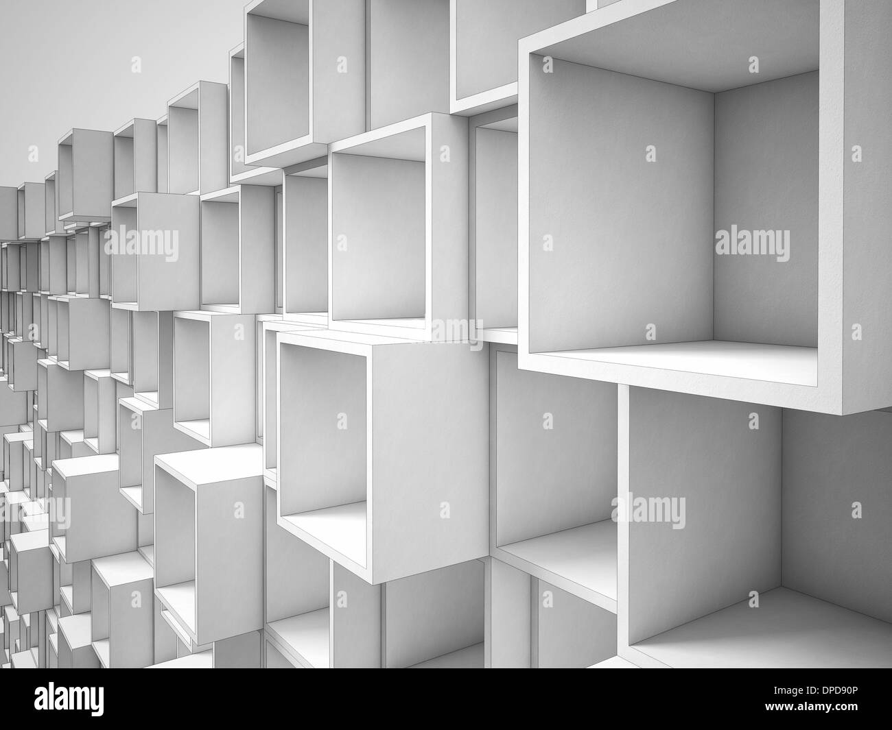 3d abstract white cube background Stock Photo - Alamy